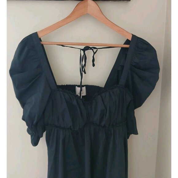 Cinq a Sept Jovi Puff Sleeve Smocked Square Neck Mini Dress - Picture 3 of 12